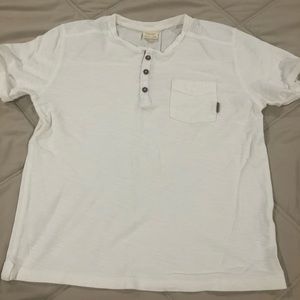 Zara boys white button T-shirt